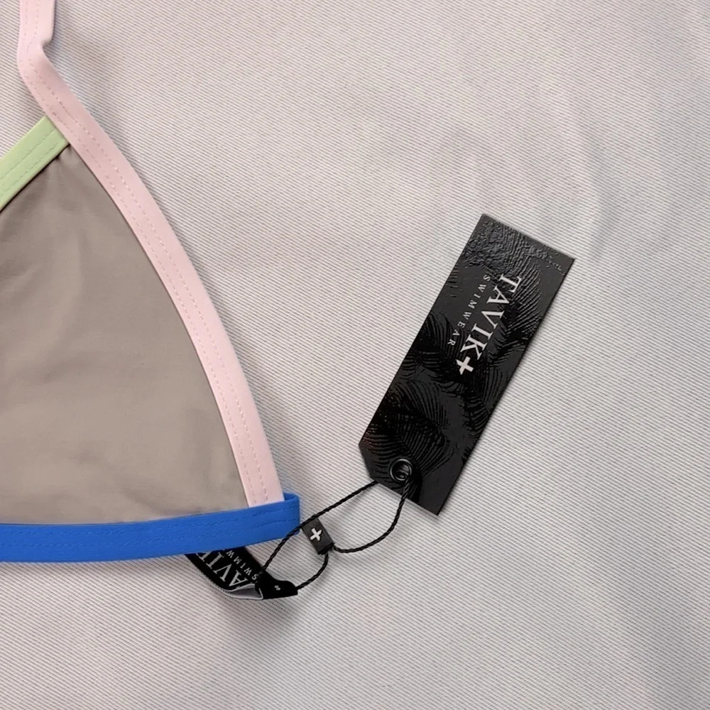 Tavik JETT Triangle Color Block Swimsuit Top Small - Picture 4 of 6